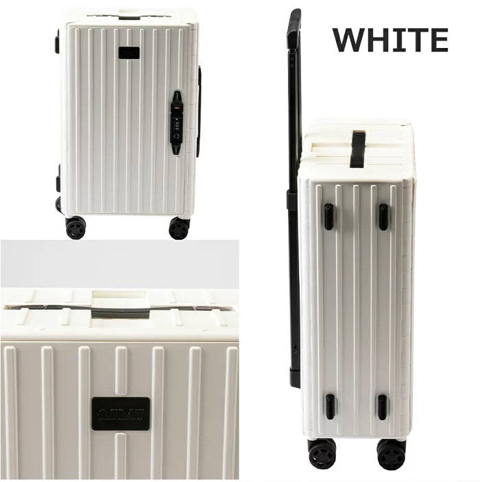 &.FLAT | アンドフラット 折り畳みキャリーケース マットカラー 36L ホワイト
