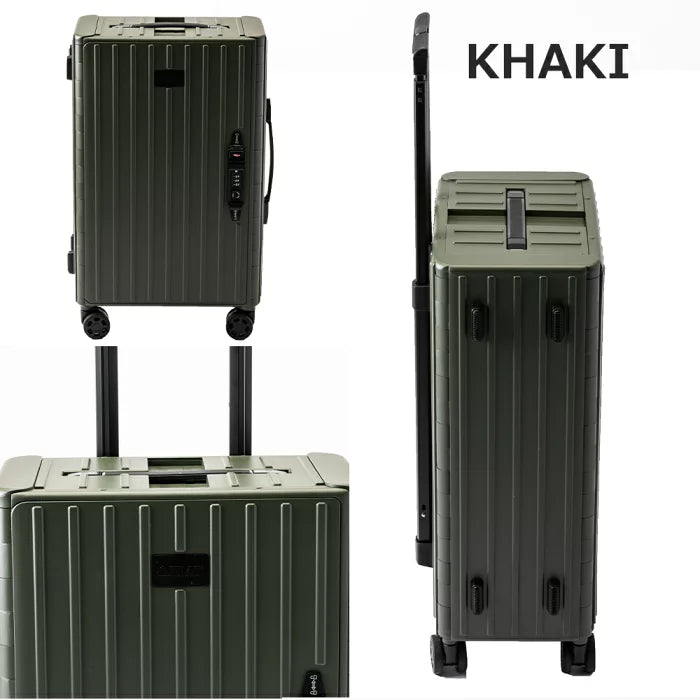 &.FLAT | アンドフラット 折り畳みキャリーケース マットカラー 36L カーキ