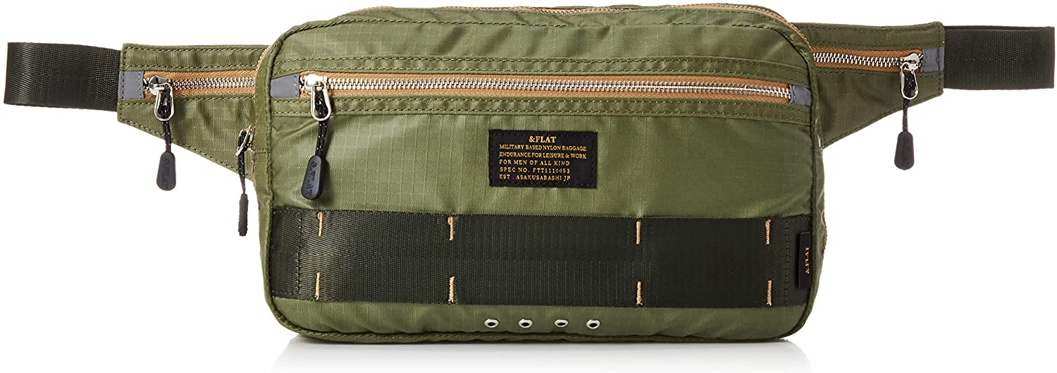 &.FLAT | アンドフラット TROOPER ウエストバッグ BAG カーキ